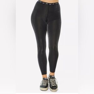 NWT YITTY Spotlight Shaping Demi Cup Thong Shimmered Black Leggings SZ XL